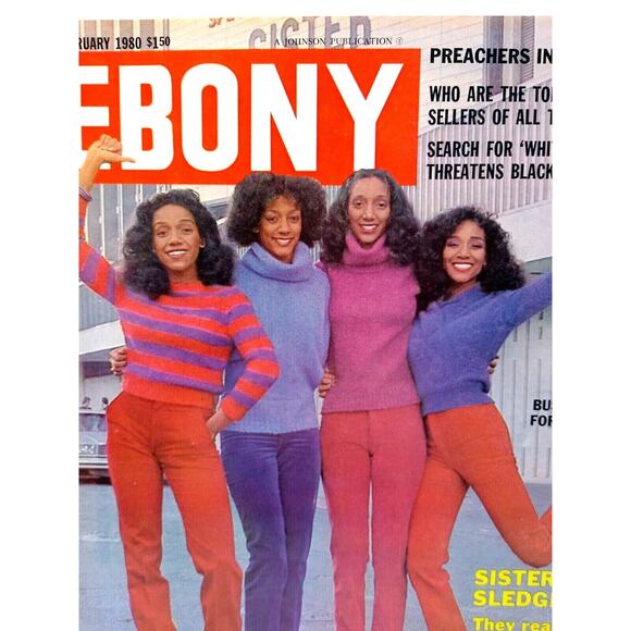 Sister Sledge We Are Family AD 1980 Vintage Artwork Soul Funk Disco Music Ebony - Picture 1 of 3